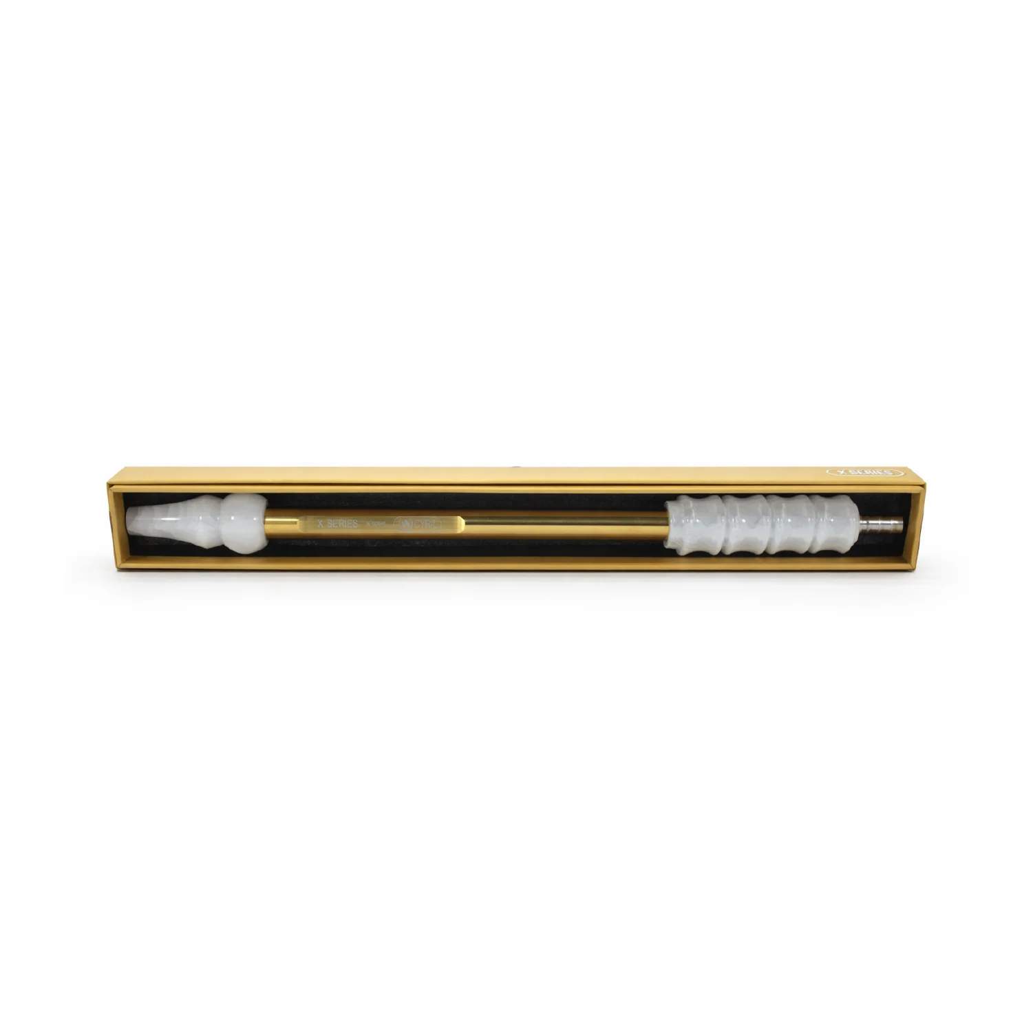 Cyril X-series handle- Resin Snow – gold-packaging