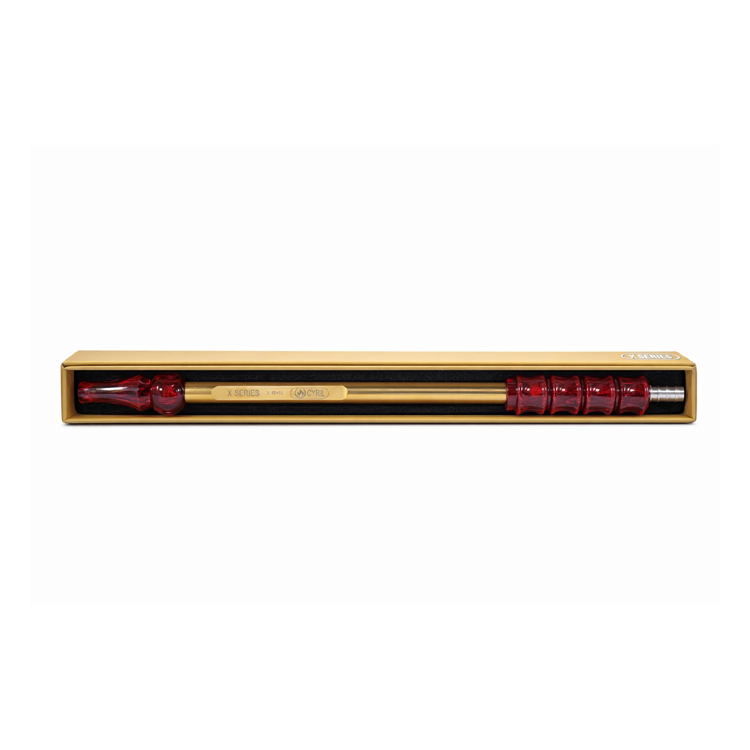 Cyril X-series handle- Resin Lava – gold-packaging