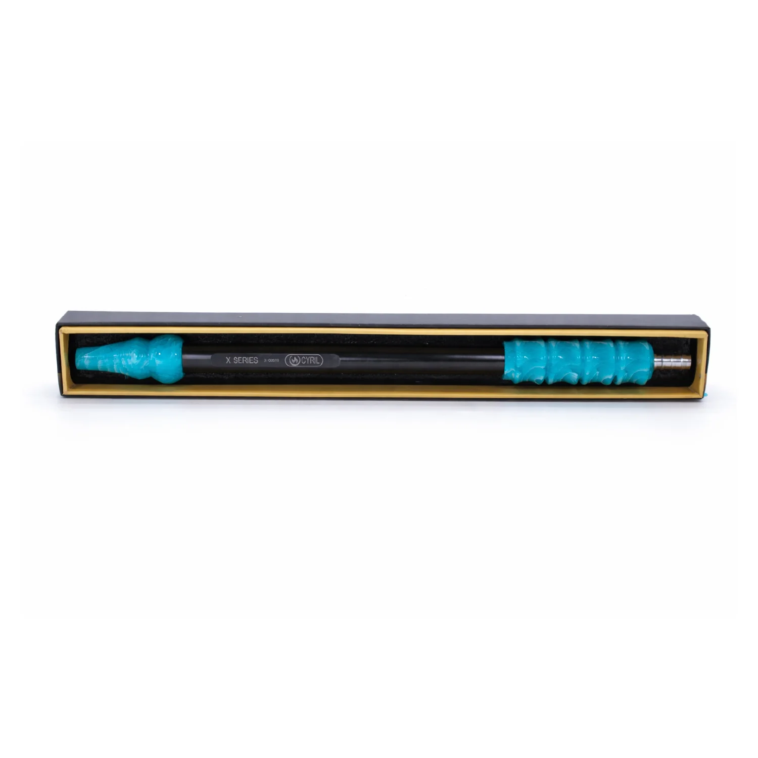 Cyril X-series handle- Resin Azure – black-packaging
