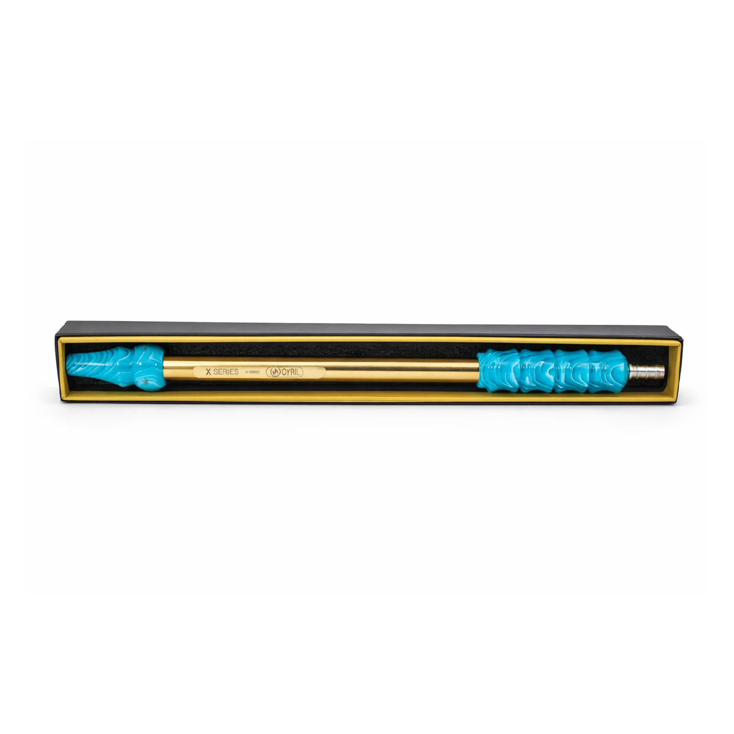 Cyril X-series handle- Resin Azure – gold-packaging