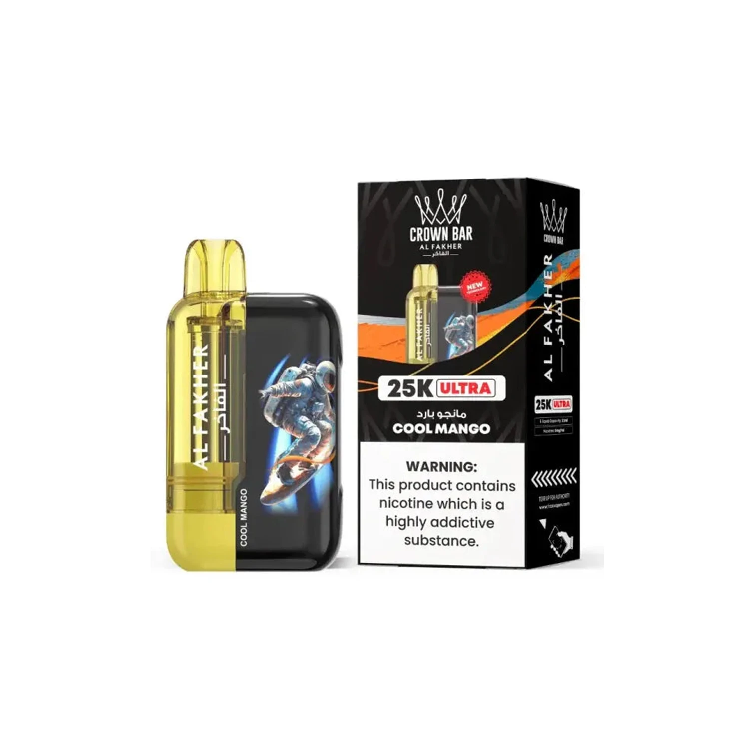 Al Fakher Crown Bar Vape 25K-cool-mango