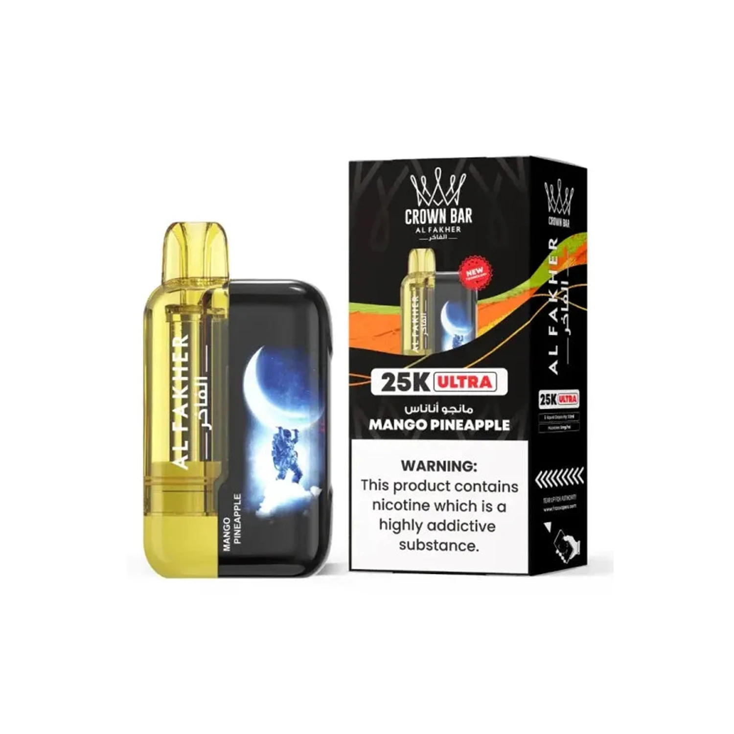 Al Fakher Crown Bar Vape 25K -mango-pineapple