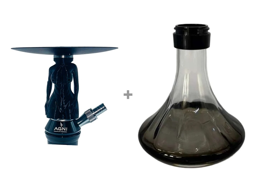 Agni Mystic Anime 3D Hookah - Black / Naked Girl Black