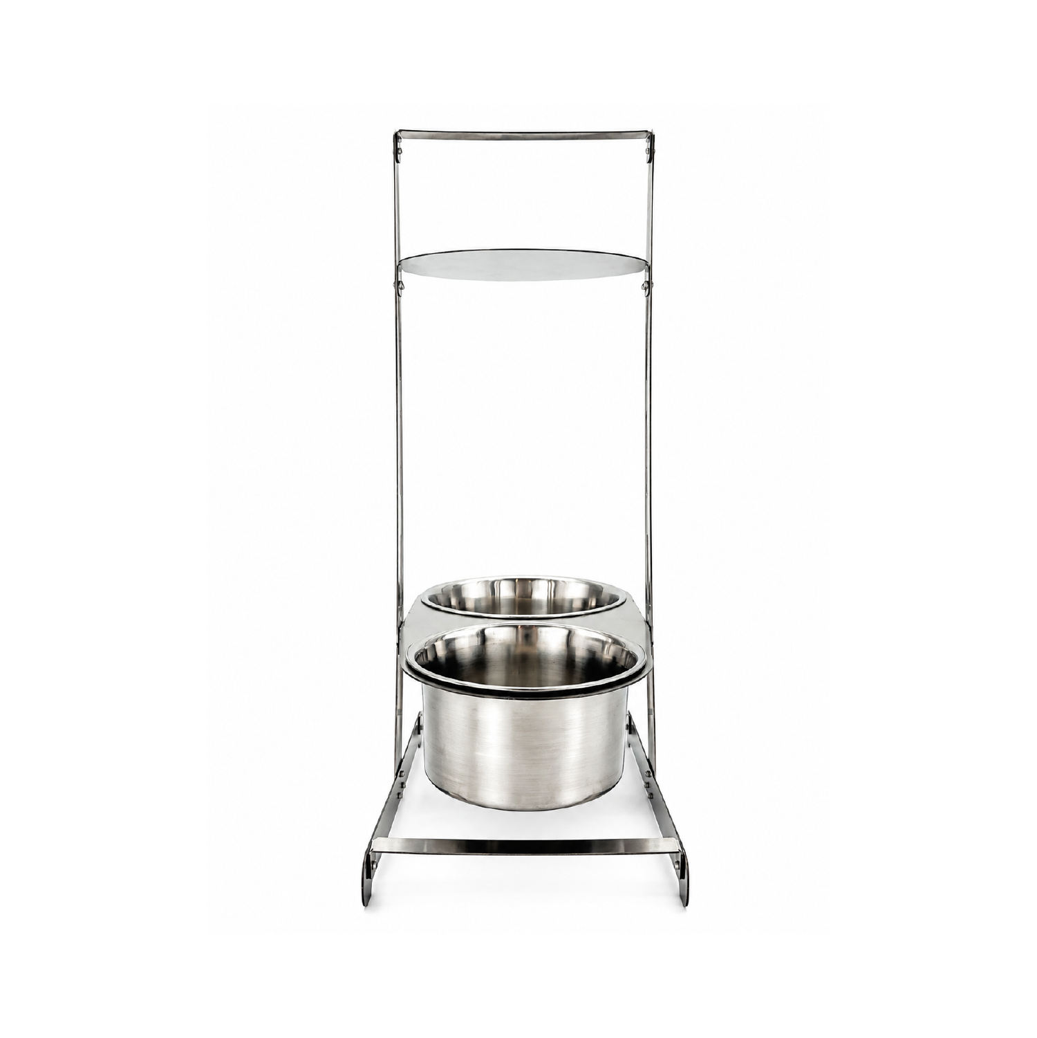 Double Bowl Charcoal Basket-silver2