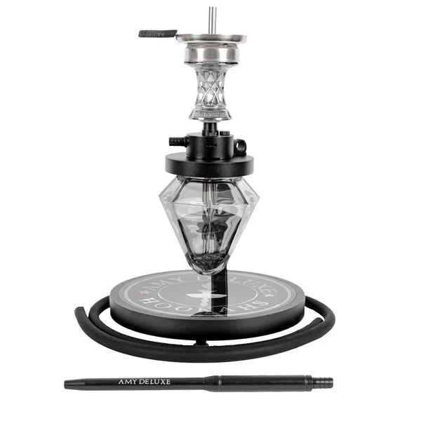 [ADSH-BL] Amy Deluxe Alu Crystal 1500 Hookah (Black)