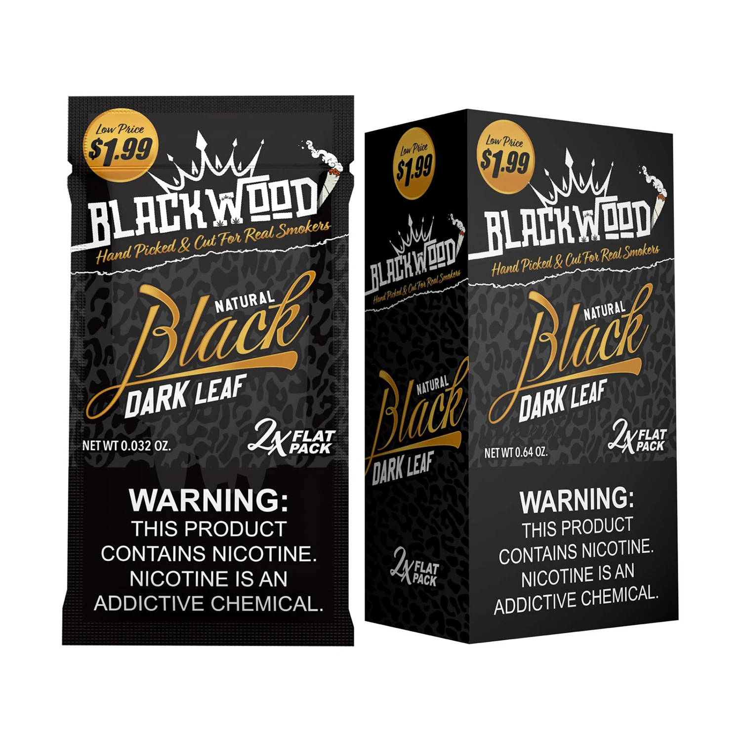 [BLKWOOD2-BK] BlackWood Black Dark Leaf (BlackWood Black Dark 2 Leaf - Black)