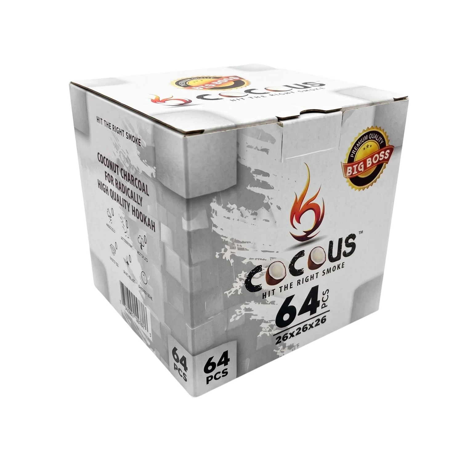 Cocous Charcoal Big Boss 26mm - 1kg 64pcs