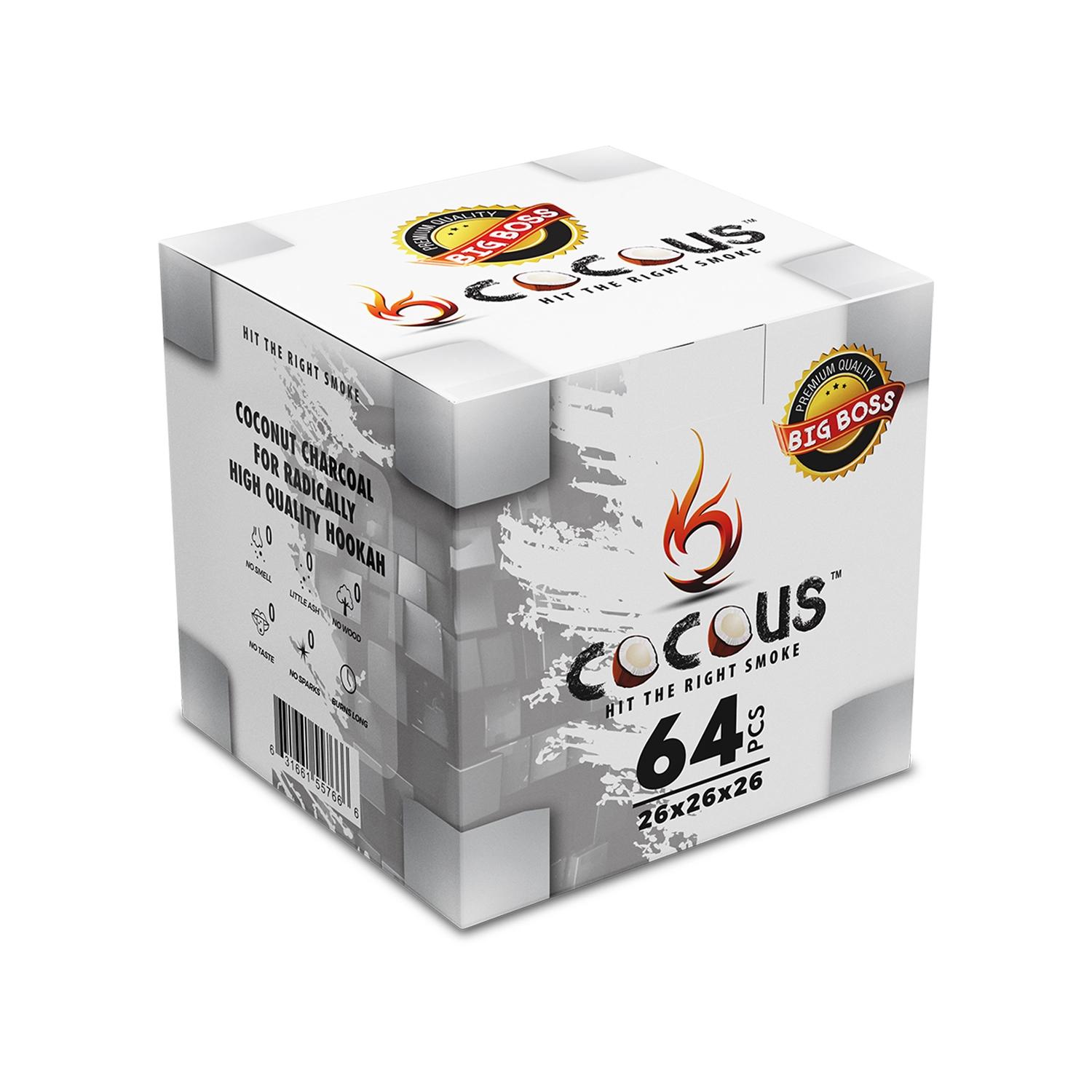 Cocous Charcoal Big Boss 26mm - 1kg 64pcs