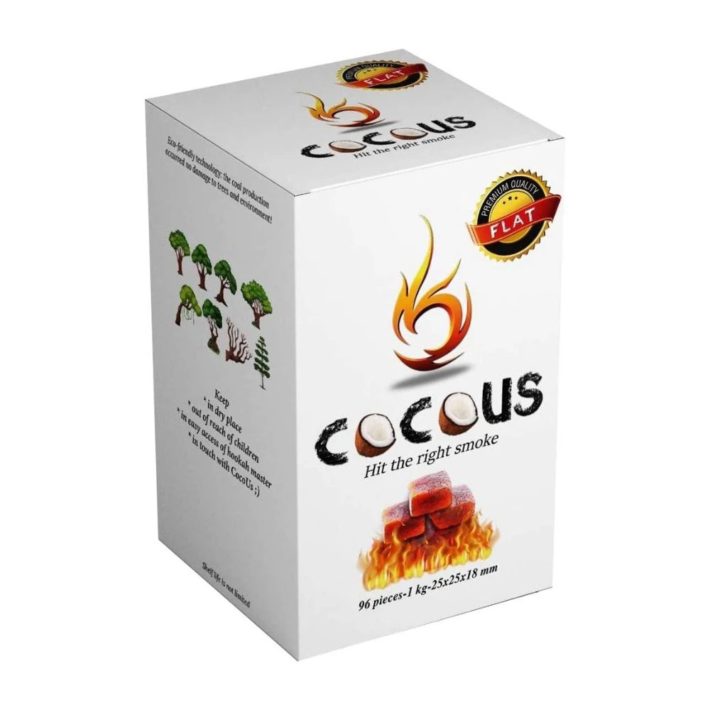 Cocous Charcoal Flat - 1kg 96pcs