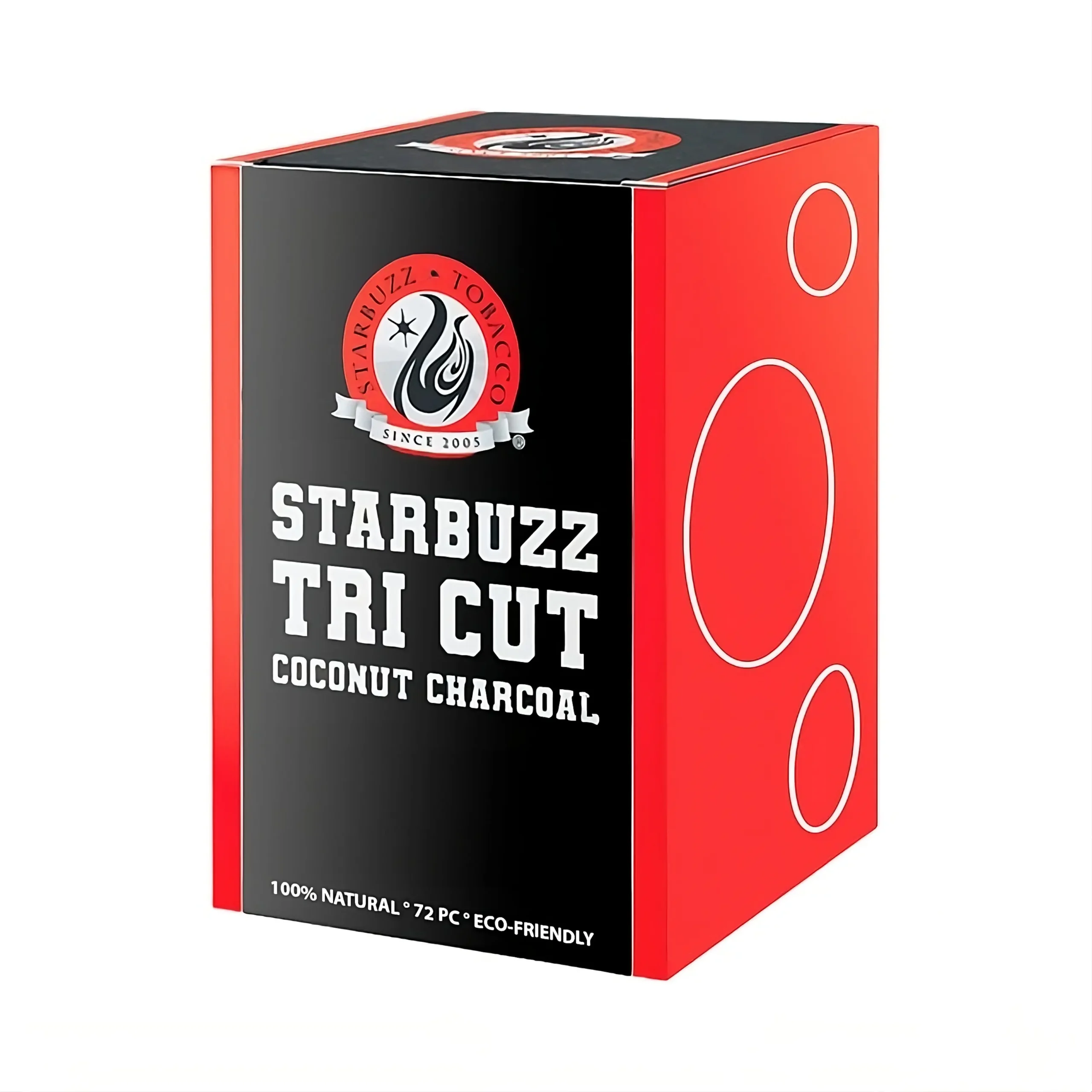 [Buzz-3752] Starbuzz Tri Cut Coconut Charcoal - 72 Pcs