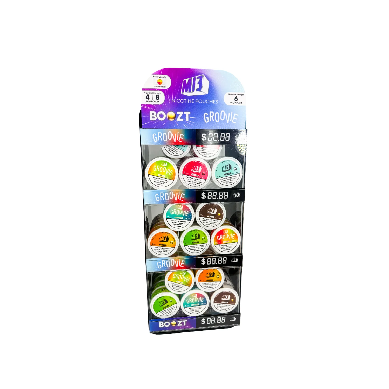 [NPDM13G] Nicotine Ponches Display  M13 & Groovie