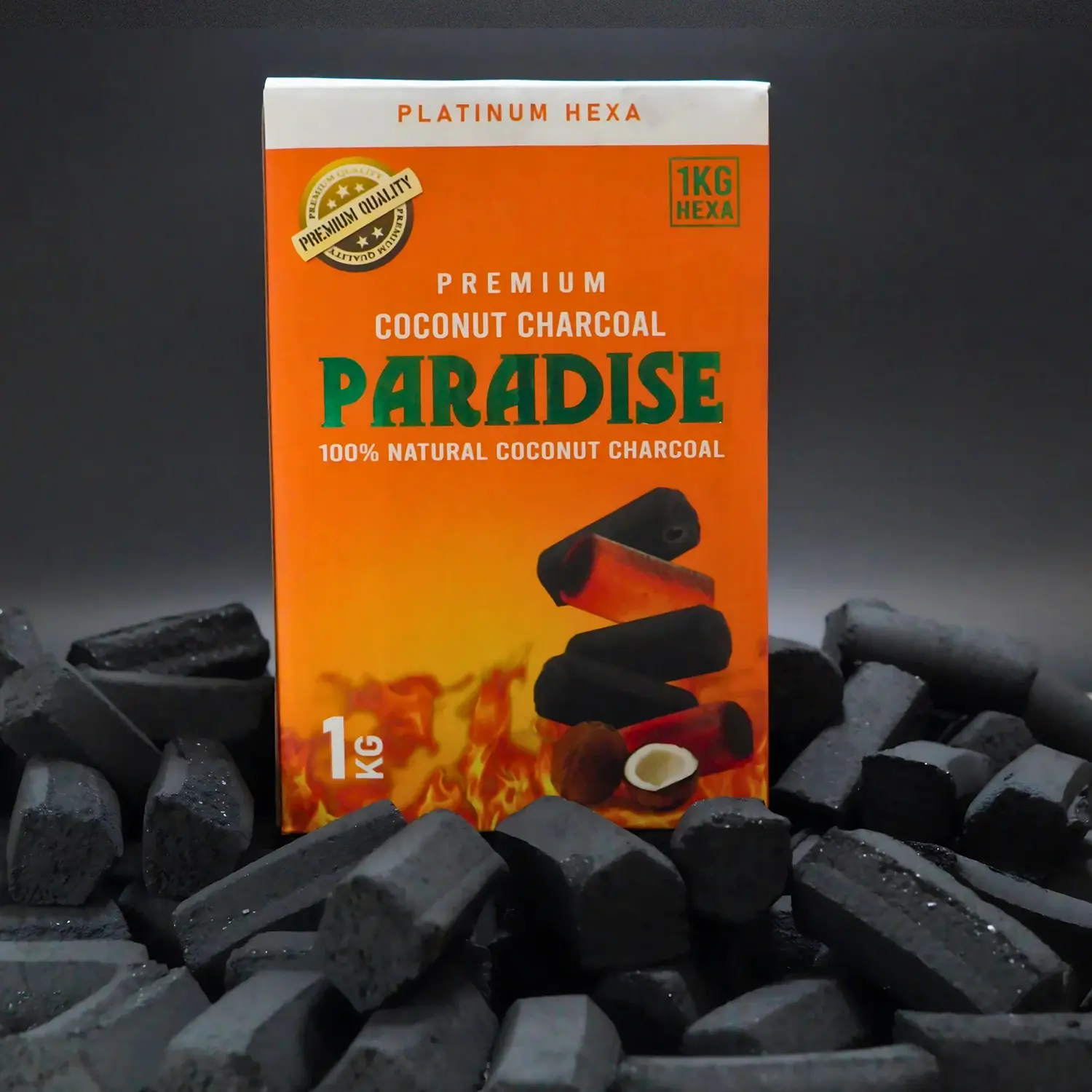 [PARADISEHEX] Paradise Coconut Charcoal Hexagon 1Kg