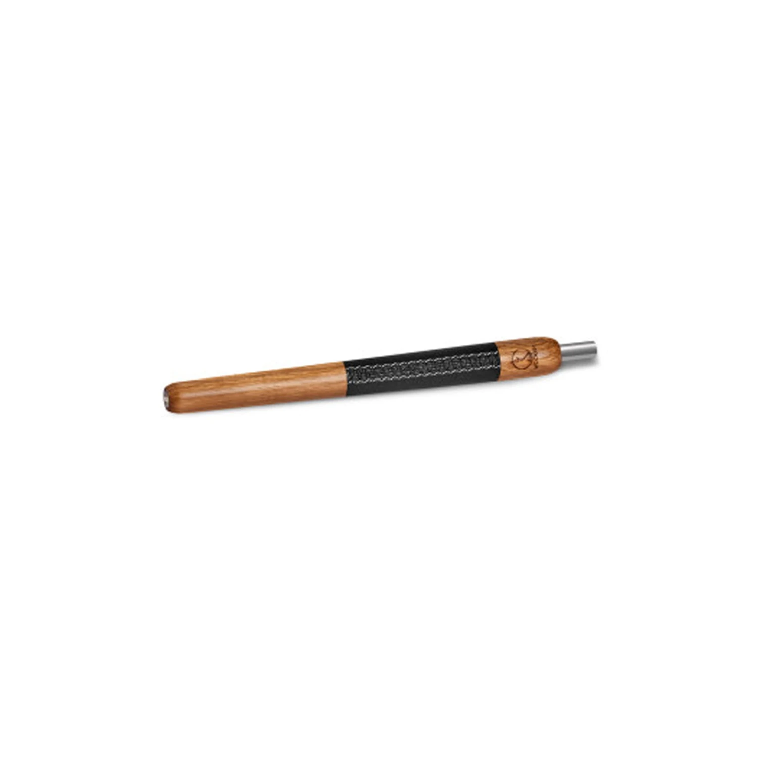 WOOKAH Wooden Mouthpiece Oak Black Leather