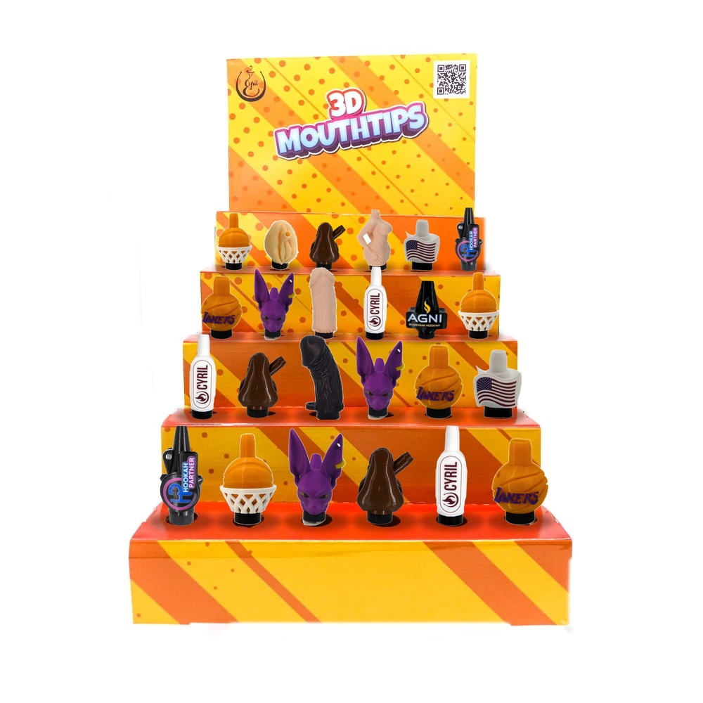 Cyril 3D Mouthtip Display Kit - 60 Mouthtips + FREE Lanyards, Displays & Silicon 3D