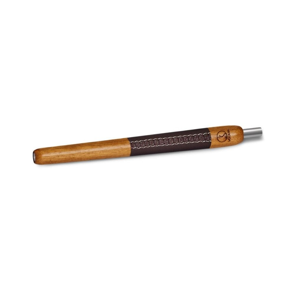 [WOO-3646] WOOKAH MOUTHPIECE LEATHER BROWN (Iroko)