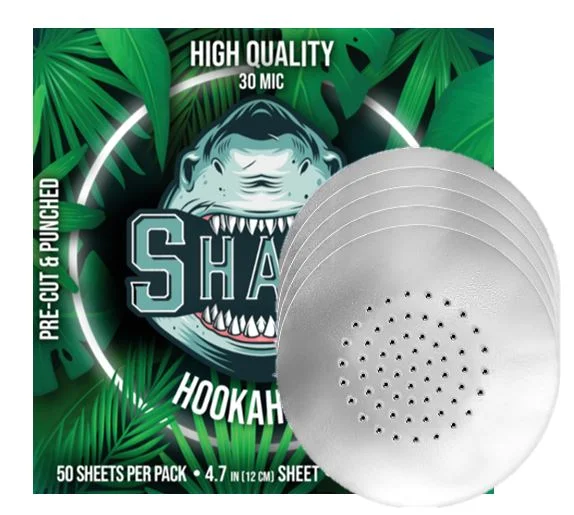 [Alu-471] Cyril Aluminium Foil Shark Pre-cut 30micr (Cyril Aluminium Foil Shark Pre-cut 30micr - Rounded 4.7 in)