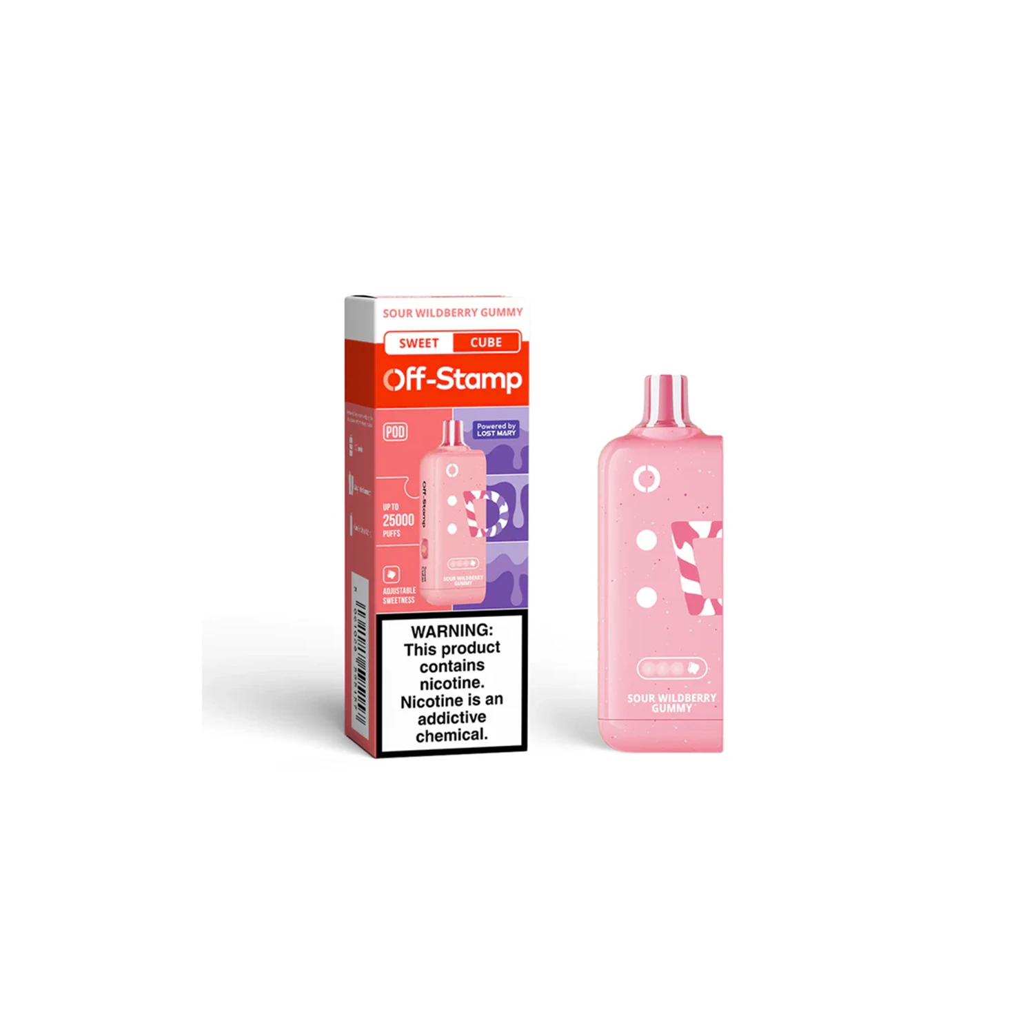 Vape OFF Stamp Sweet Cube Pod 25000pf 5pk